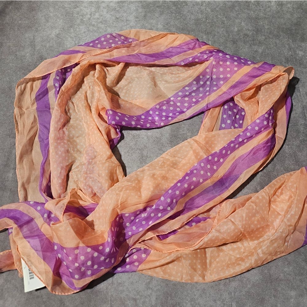 COLLECTION EIGHTEEN Dottie Stripe POLYESTER Scarf 21" x 86"‎